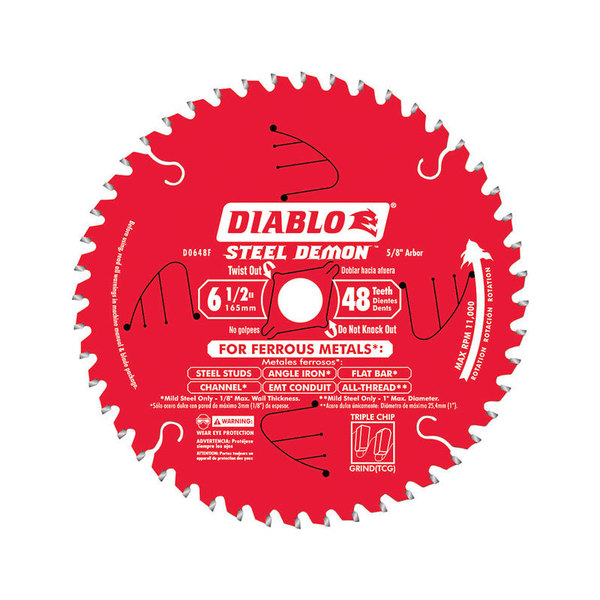 Diablo SAW BLADE 6-1/2"" 48T D0648CFX